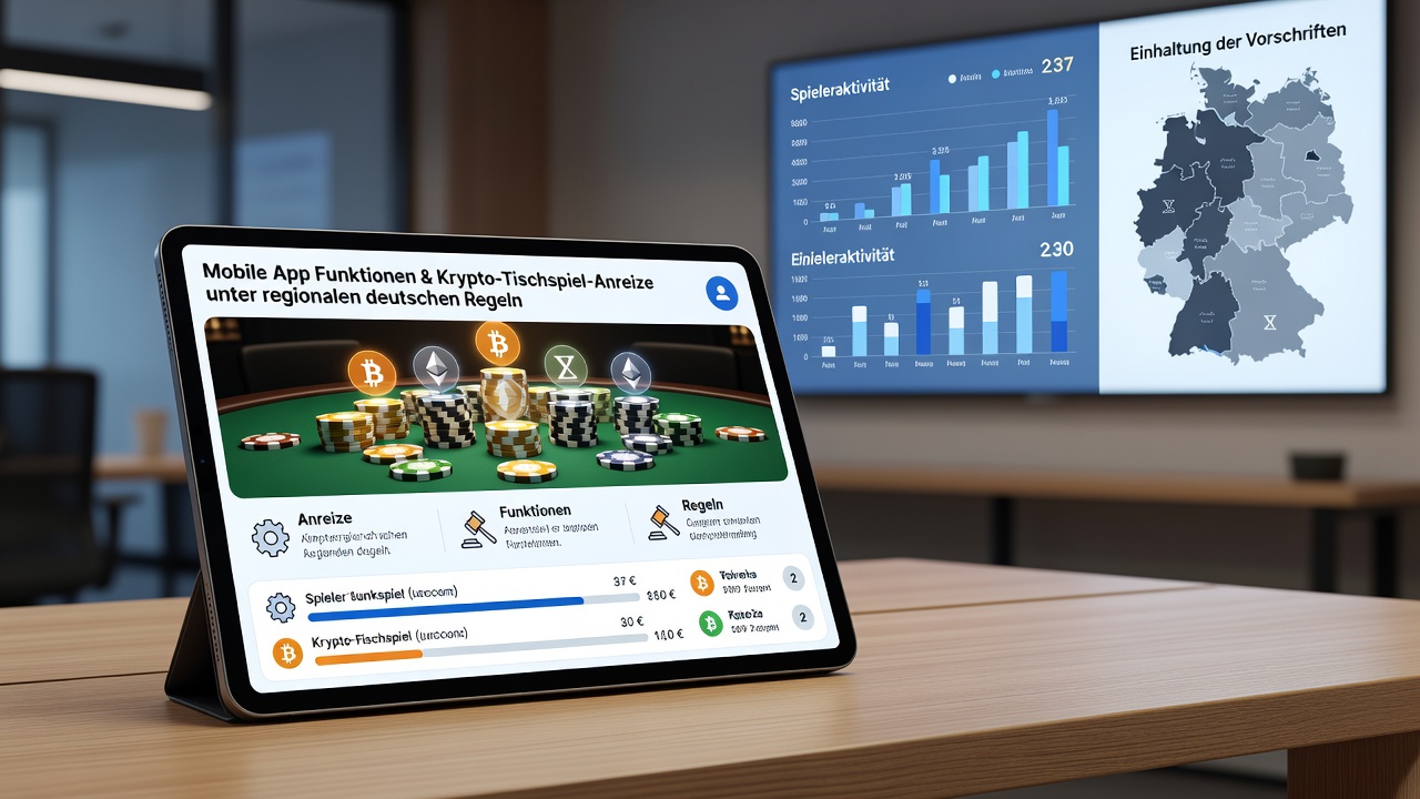 Krypto Wallet Integration in mobiler App für Tischspiele unter deutschen Regeln